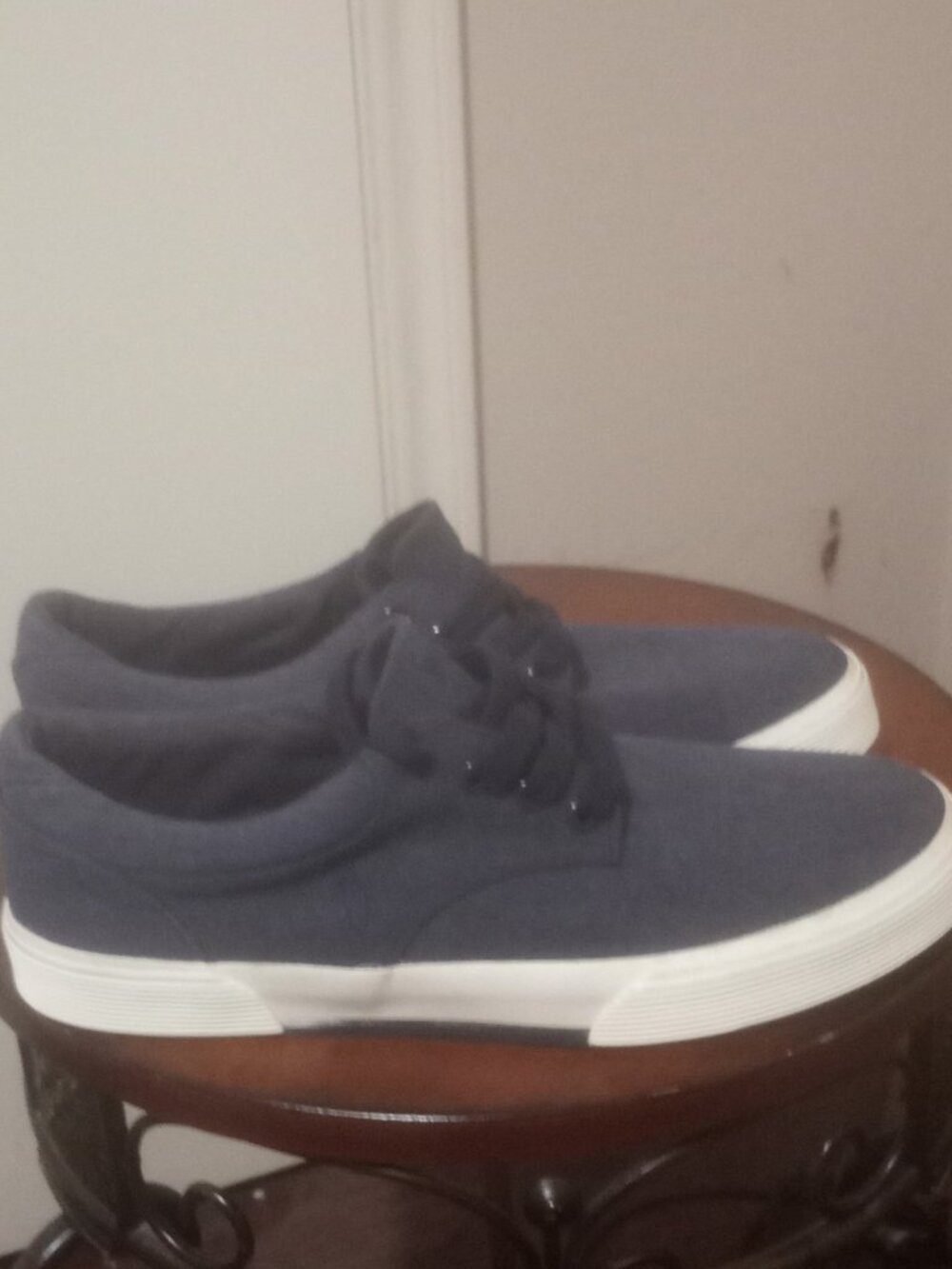 Polo Ralph Lauren Felton Shoes Mens Size 10 D Blue Canvas Low Casual Sneakers